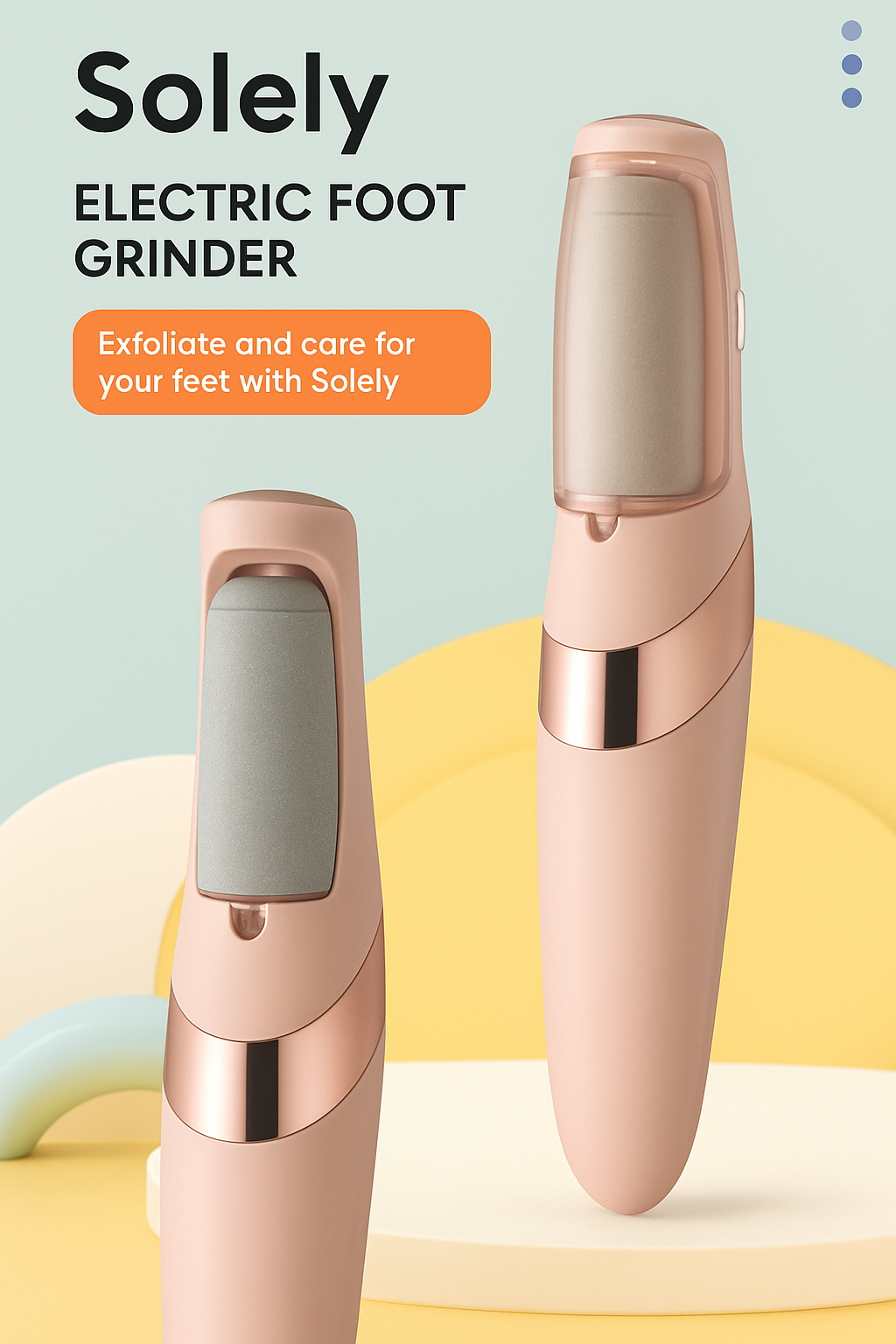 Solely USB Electric Foot File Foot Pedicure Tools Grinder Dead Skin Callus Remover Hard Cracked Remove Callus Rubbing Pedicure FootCare